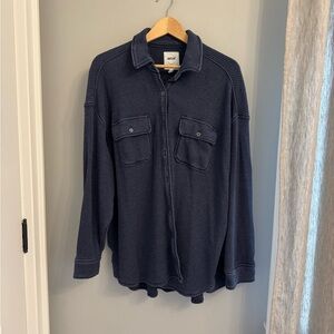 Aerie Navy Button Down Shirt